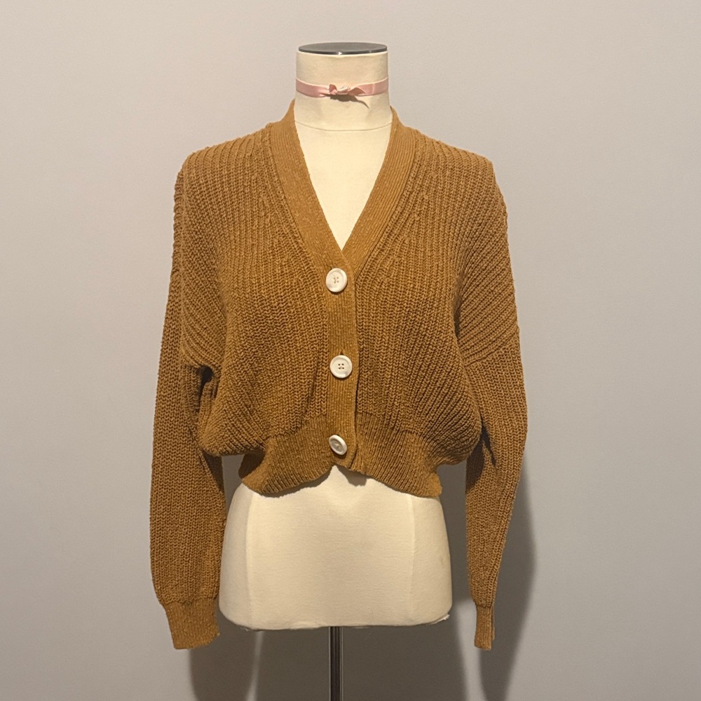 Madewell Mustard Cardigan Sweater